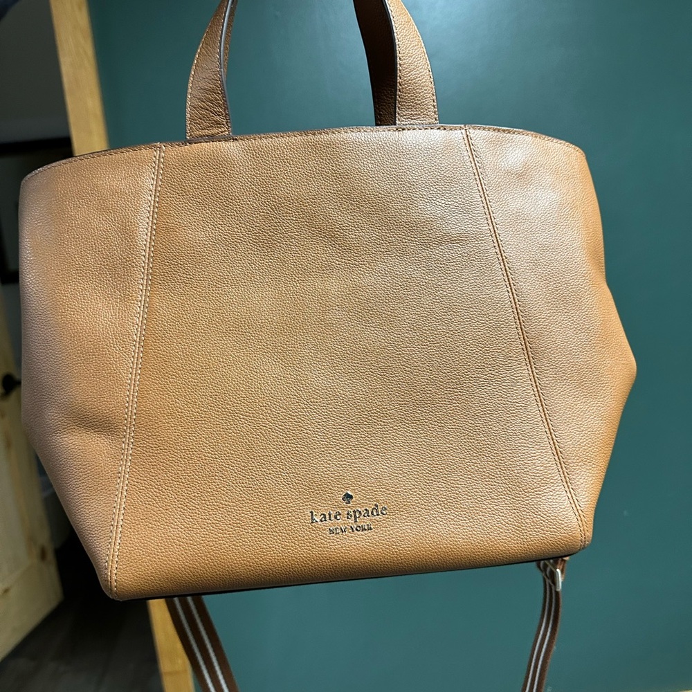 Kate Spade Tan Trapezoidal Tote